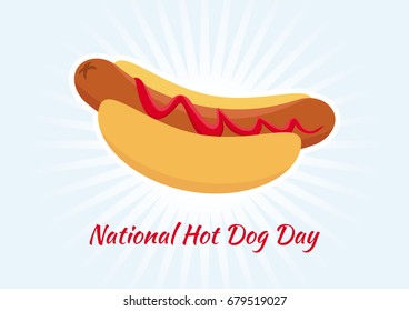 National Hot Dog Day. Hot dog cartoon. Important day - Powered by Shutterstock