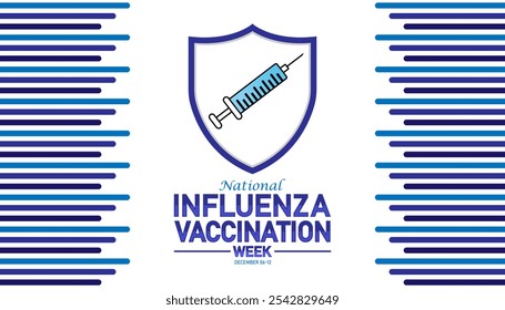 National Influenza Vaccination Week wallpaper with shapes and typography, banner, card, poster, template. National Influenza Vaccination Week, modern background - Powered by Shutterstock