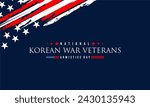 National Korean War Veterans Armistice Day July 27 Background vector Illustration	