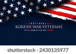 National Korean War Veterans Armistice Day July 27 Background vector Illustration	