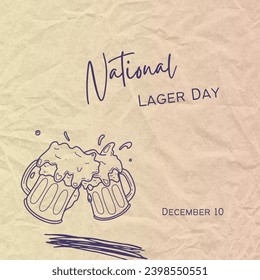 National Lager Day is on December 10. Very attractive illustration design used for printings, cards, promotions, advertising, background, banners, social media, and different purposes. - Powered by Shutterstock