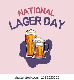 National Lager Day is on December 10. Very attractive illustration design used for printings, cards, promotions, advertising, background, banners, social media, and different purposes. - Powered by Shutterstock