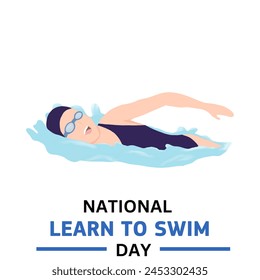 National Learn to Swim Day. Holiday concept. Template for background, banner, card, poster, - Powered by Shutterstock