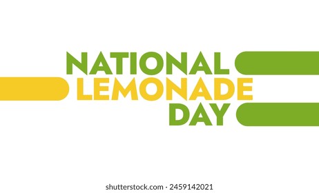 National Lemonade Day colorful text typography on banner illustration great for wishing and celebrating national lemonade day in may - Powered by Shutterstock