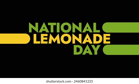 National Lemonade Day colorful text typography on banner illustration great for wishing and celebrating national lemonade day in may - Powered by Shutterstock