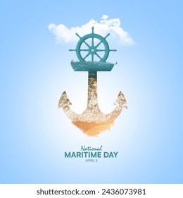 National Maritime Day. April 5. manipulation illustration - Powered by Shutterstock