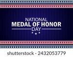 National Medal Of Honor Day wallpaper with shapes and typography. National Medal Of Honor Day, background