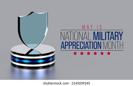 National Military Appreciation Month Nmam Celebrated Stock Illustration ...