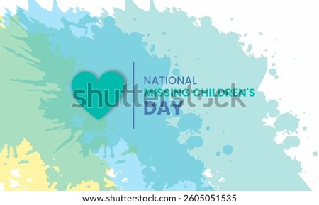 National Missing Children's Day Vector illustration. The aims of the day are to place a spotlight on the issue of child abduction.