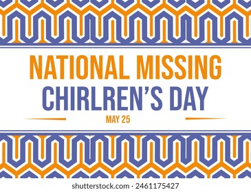 National Missing Children’s Day. Design suitable for greeting card poster and banner - Powered by Shutterstock