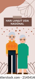 national old age day background illustration. suitable for making stories on social media. template brochure banner design, modern publication poster and banner.