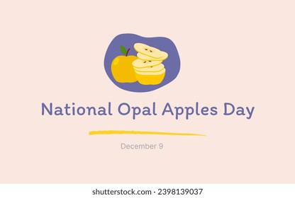 National Opal Apples Day is on December 9. Very attractive illustration design used for printings, cards, promotions, advertising, background, banners, social media, and different purposes. - Powered by Shutterstock