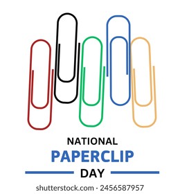 National Paper Clip Day Vector Illustration. National Paperclip Day is celebrated on May 29th every year. - Powered by Shutterstock