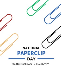 National Paper Clip Day Vector Illustration. National Paperclip Day is celebrated on May 29th every year. - Powered by Shutterstock