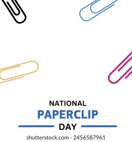 National Paper Clip Day Vector Illustration. National Paperclip Day is celebrated on May 29th every year. - Powered by Shutterstock