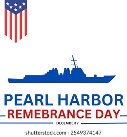 National Pearl Harbor Remembrance Day. December 7. Holiday concept. Vector illustration - Powered by Shutterstock