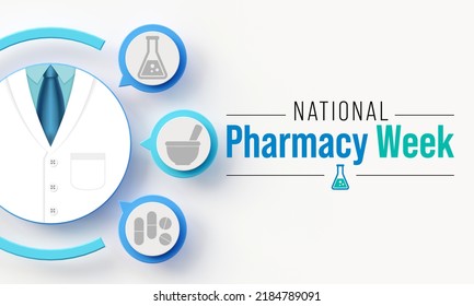 National Pharmacy Week is observed every year in October. to raise your patients and colleagues awareness about the vital role pharmacists play on the healthcare team. 3D Rendering - Powered by Shutterstock