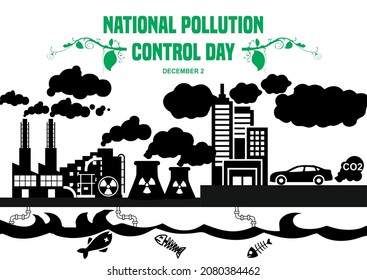 National Pollution Control Day image. India observes National Pollution Control Day on December 2 in the memory of people who lost their lives in Bhopal gas disaster.