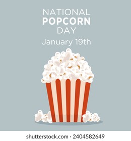 National popcorn day design background. Abstract background. January 19. Poster, banner, card, background, January 19, - Powered by Shutterstock