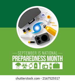 National Preparedness month (NPM) is observed each year in September to raise awareness about the importance of preparing for disasters and emergencies that could happen at any time. 3D Rendering