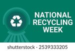 National Recycling Week web banner design illustration 