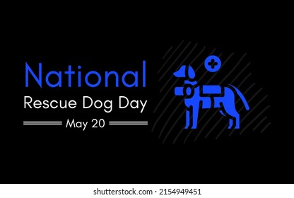 National Rescue Dog Day 20th of May. Super attractive and elegant illustration design. - Powered by Shutterstock