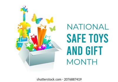 National Safe Toys and Gifts Month. Illustration on white background - Powered by Shutterstock