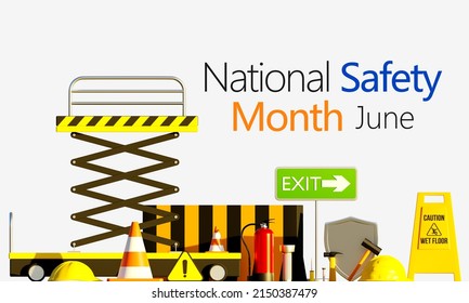 National Safety Month Observed Every Year Stock Illustration 2150387479 