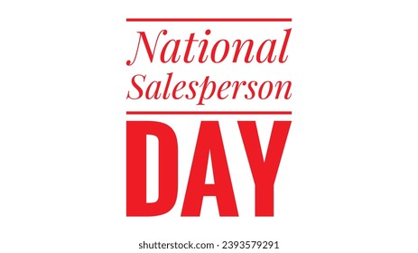 National salesperson day text design illustrations  - Powered by Shutterstock