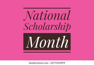 National scholarship month text design illustrations  - Powered by Shutterstock