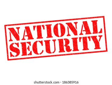 NATIONAL SECURITY Red Rubber Stamp Over A White Background.