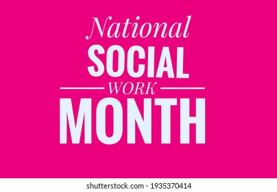 National Social Work Month Text Design Colour Station With Logo