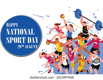 National Sport Day Poster Design. Happy National Sport Day.