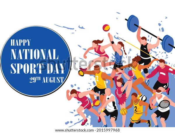 National Sport day Poster design. happy national\
sport day.