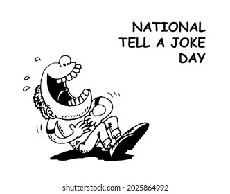 National Tell A Joke Day On 16 August . Illustration Art As A Poster, Banner, Template .