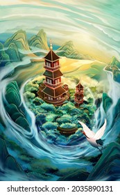 National Tide Illustration  Chinese Mythology