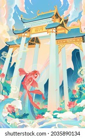 National Tide Illustration  Chinese Mythology