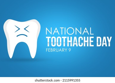 National Toothache Day February 9 Abstract Background with Tooth Face. Latest Toothache backdrop wallpaper and post - Powered by Shutterstock