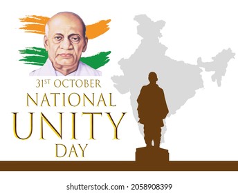 National Unity Day India Banner Design Stock Illustration 2058908399 ...