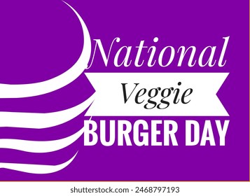 National veggie burger day text design illustrations - Powered by Shutterstock