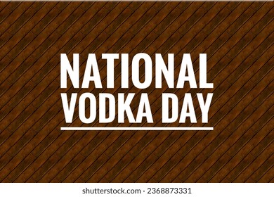 national vodka day text design Illustration - Powered by Shutterstock