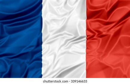 National Waving Flag France Blue White Stock Illustration 339146633 ...