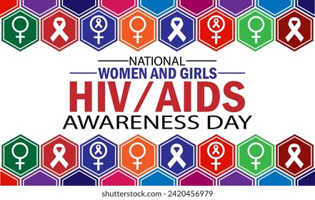 National Women and Girls HIV AIDS Awareness Day Template Design Illustration. Suitable for greeting card, poster and banner - Powered by Shutterstock