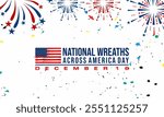 National Wreaths Across America Day. suitable for greeting card poster and banner	