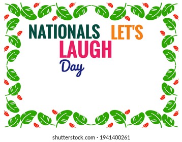 Nationals Let's Laugh Day Design Illustration Copy Space For Text And Logo