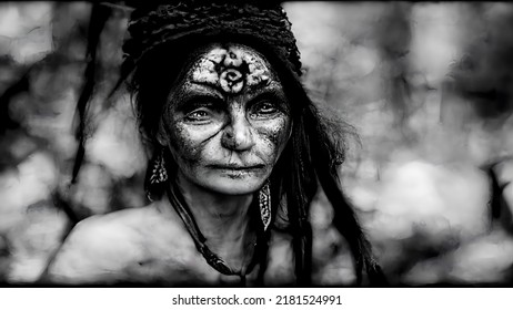 Native American Shaman Healer Voodoo Witch Doctor 3d Rendering