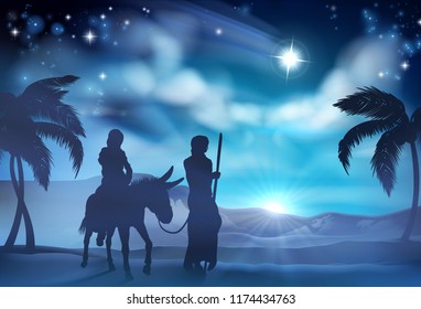 140 Mary and joseph riding donkey Images, Stock Photos & Vectors ...