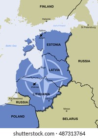 NATO Air Police Policing Mission Baltic States Map