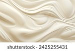 Natural background from waves of whipped cream or butter, and mayonnaise