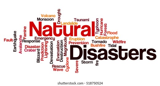 Natural Disasters Word Cloud Background Stock Illustration 518750524 ...